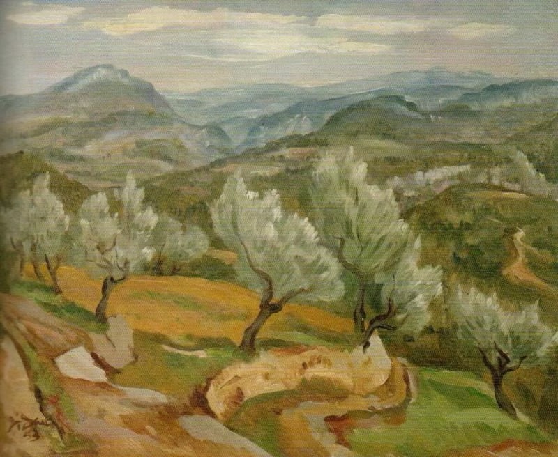 Vidau paisaje con olivos Andrés Vidau y la alegoría de los sentimientos