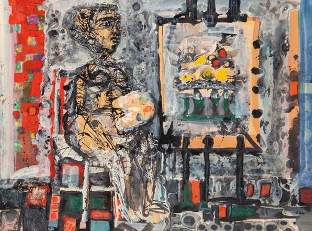 Antoni Clavé, La pintora, 1949. Segre Subastas. Salida: 28.000 euros. No vendido