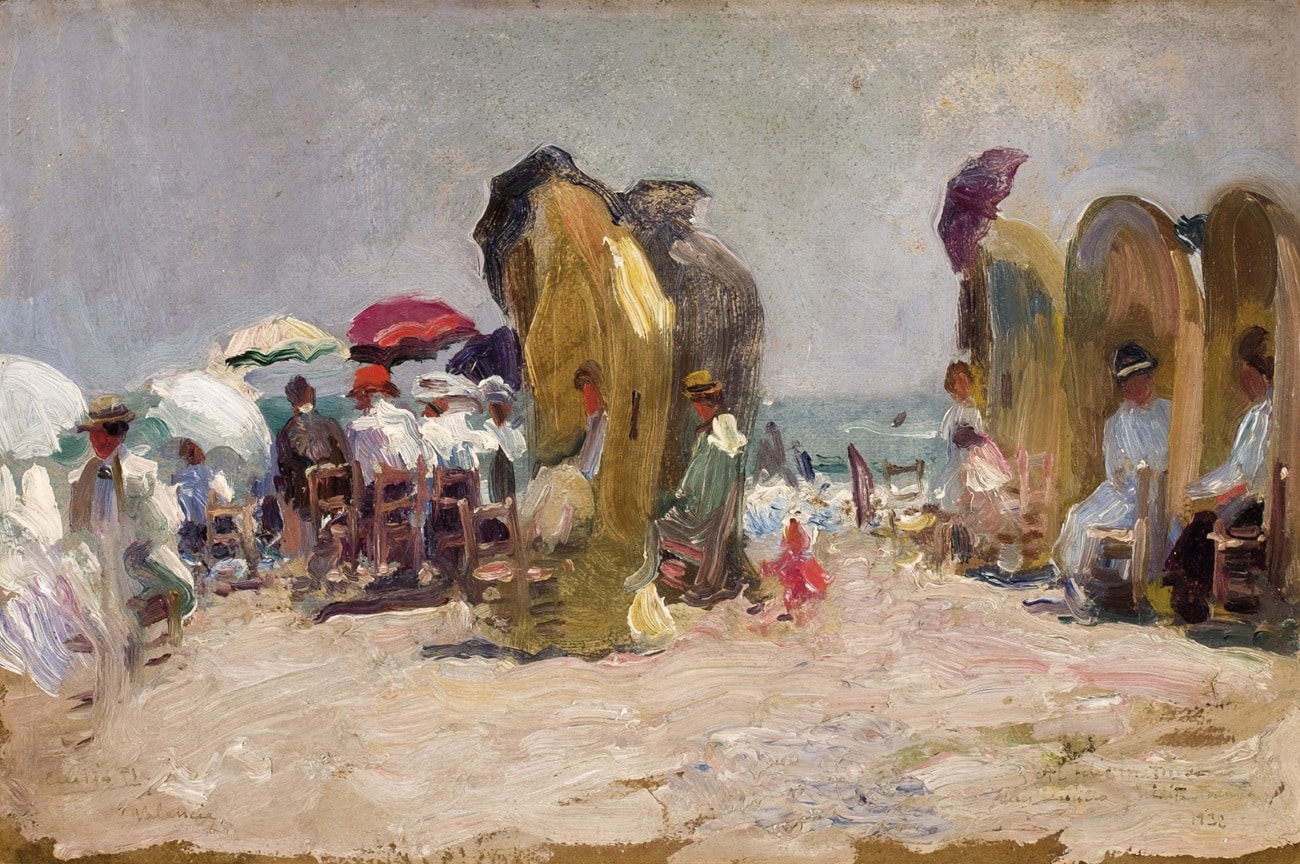 Cecilio Plá y Gallardo, Día en playa, Valencia, 1922. Durán Subastas. Salida: 25.000 euros. No vendido