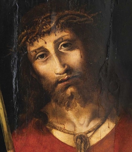 Fernando Yáñez de la Almedina, Ecce Homo, detalle Fernando Yáñez de la Almedina, Ecce Homo, detalle