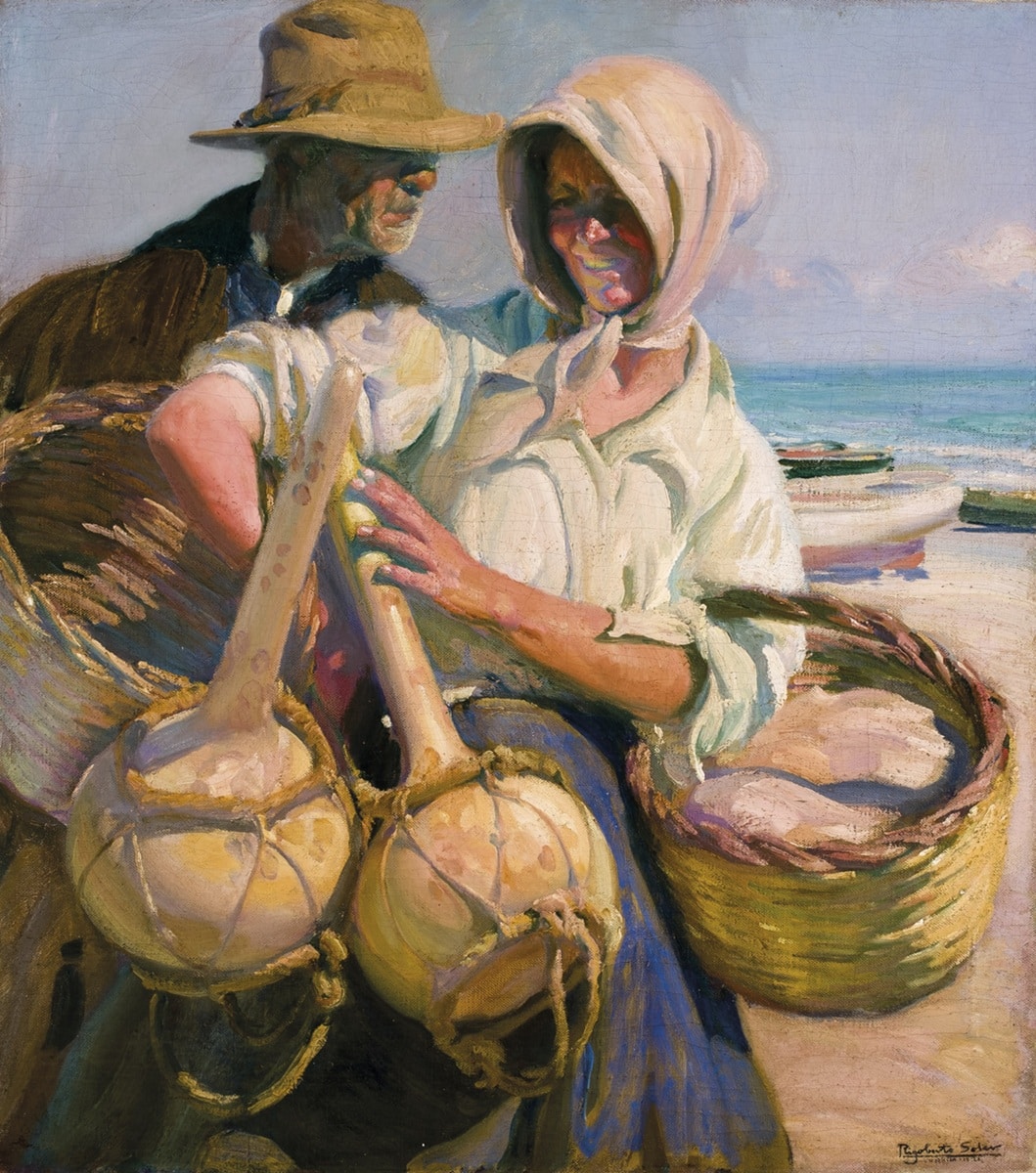 Rigoberto Soler, Pareja de pescadores valencianos. Durán Subastas. Salida: 12.000 euros. Remate: 14.000 euros