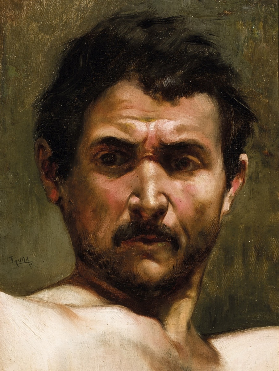 Juan Luna, Rostro de hombre. Durán Subastas. Salida: 18.000 euros