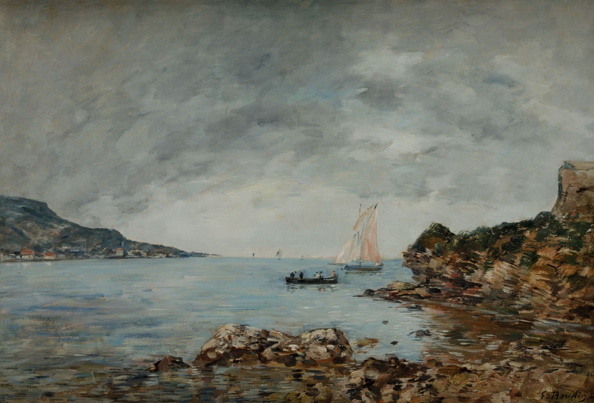 Eugène Boudin, Crique en Bretagne, c. 1895-97. Ansorena Subastas. Salida: 30.000 euros