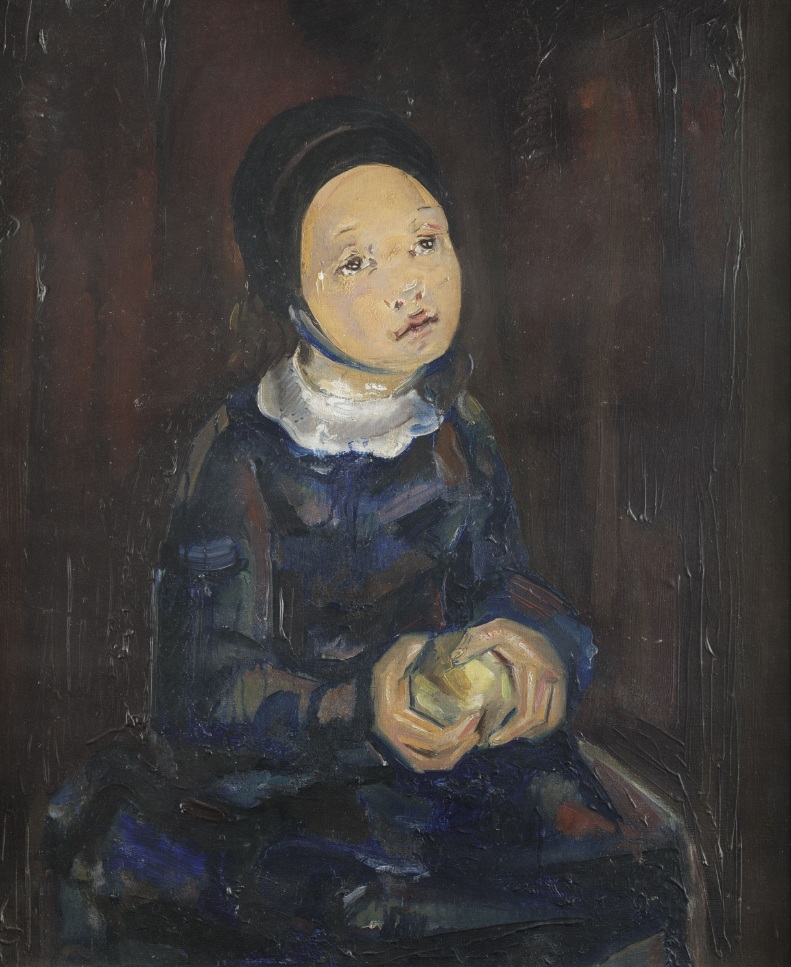 María Blanchard, Niña de la manzana, c. 1926. Ansorena Subastas. Salida: 20.000 euros